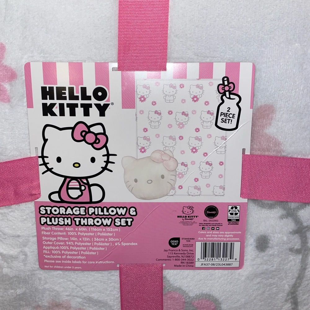 Hello Kitty Throw & Pillow Set (w/ storage)